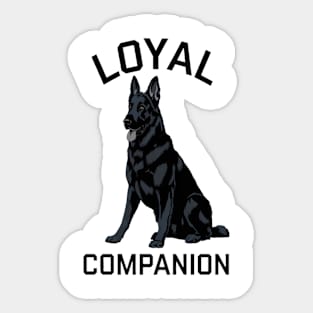 Black German Shepherd Design, Dog Lovers Sticker